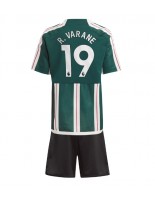 Manchester United Raphael Varane #19 Venkovní dres pro děti 2023-24 Krátký Rukáv (+ trenýrky)